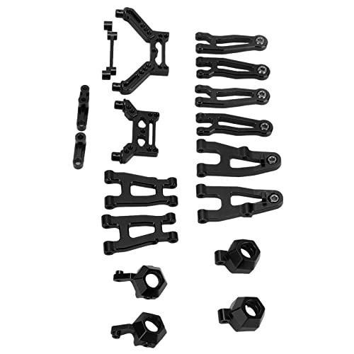 Spyminnpoo 1 Pair/Set Rc Upgrade Parts, Rc Car Steering Cup Group Swing Arm Axle Mount Suspension Bracket Kit Upgrade Spare Accessories Compatible With Sg1603 Sg1604 1/16 Rc Vehicle (Black) #TOP19