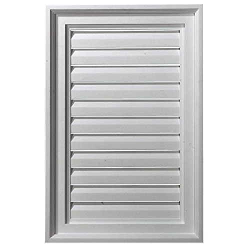 Ekena Millwork 16"W x 21"H Rectangle Urethane Gable Vent Louver, Functional by Ekena Millwork - Used condition - US$71.36