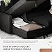 Walsunny Sectional Sofa Couch L Shaped Sleeper Sofa Bed Pull Out Bed with Storage, Reversible Sectional Couches for Living Room, Apartment, Office(Black)