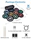 Anpro Elektronisches Schlagzeug-Set, 9 Trommelpads mit Dual-Stereo-Lautsprechern, Rollbares Drumkit mit Pedalen & Sticks, Kopfhörer/Bluetooth/MIDI Unterstützung, Geschenk für Kinder & Anfänger