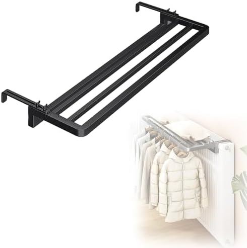 Adjustable Indoor Clothes Drying Rack for Oil Heater, Fits Radiator Heaters, Space-Saving, Durable Design for Efficient Laundry Drying