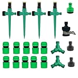 Rasensprenger Einstellbar 90°/180°/360° Gartenbewässerung Automatische Bewässerung Set Beinhaltet Diverses Zubehör Der Perfekte Garten für Sie