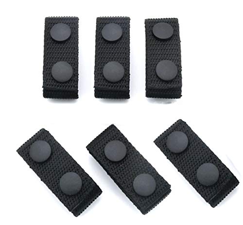 ZXTY Double Snap Belt Keeper, Nylon Duty Keepers Fit 2-2¼ inch Tactical Belt Wide Belt Security Police Belt Fixing，6PACK