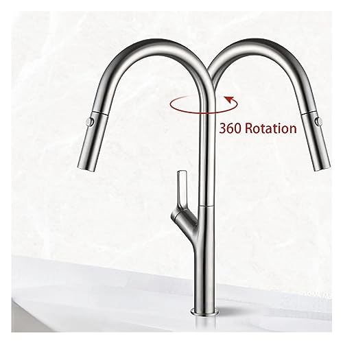 Grifo de cocina monomando con manguera extraíble y rotación 360 5