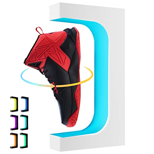 DIDWI Levitating Shoe Display Stand, 16 Colors LED Light Floating Shoe Display 360 Degree Rotating Magnetic Levitation Sneaker Rack for Home Decor, Shoes Store Show, Advertising Exhibition by DIDWI - Used condition - US$66.73