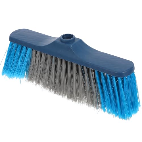 UPKOCH Broom Head Replacement Hard Bristle Sweeper Head Dark Blue Plastic Broom Attachment for Home and Industrial Outdoor Cleaning