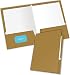 New Generation - GOLD - 2 Pocket Folder , Durable Heavy Duty UV Glossy Laminated, Business Presentation Portfolio Hold Letter Size sheets with a die-cut business card holder ,6 Folders per Pack (GOLD)