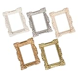 Mini marco de fotos en miniatura: este accesorio de marco de fotos de mini casa está hecho de material de resina con mano de obra fina para detalles realistas, accesorios de casa en miniatura