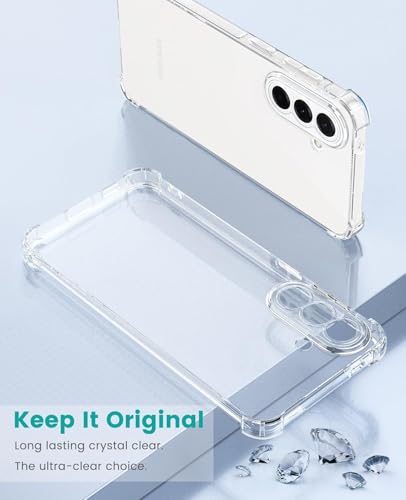 Image of Lustree Samsung Galaxy A57 5G Back Cover| Clear + TPU Case with 4 Corner Air Cushion Protection & Camera Protection | Slim& Stylus Cover for Samsung A57 5G