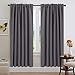 NICETOWN Bedroom Blackout Draperies and Window Treatment- (Gray Color) 52 Width X 72 Length, 2 Panels Set, Solid Blackout Curtain Panels