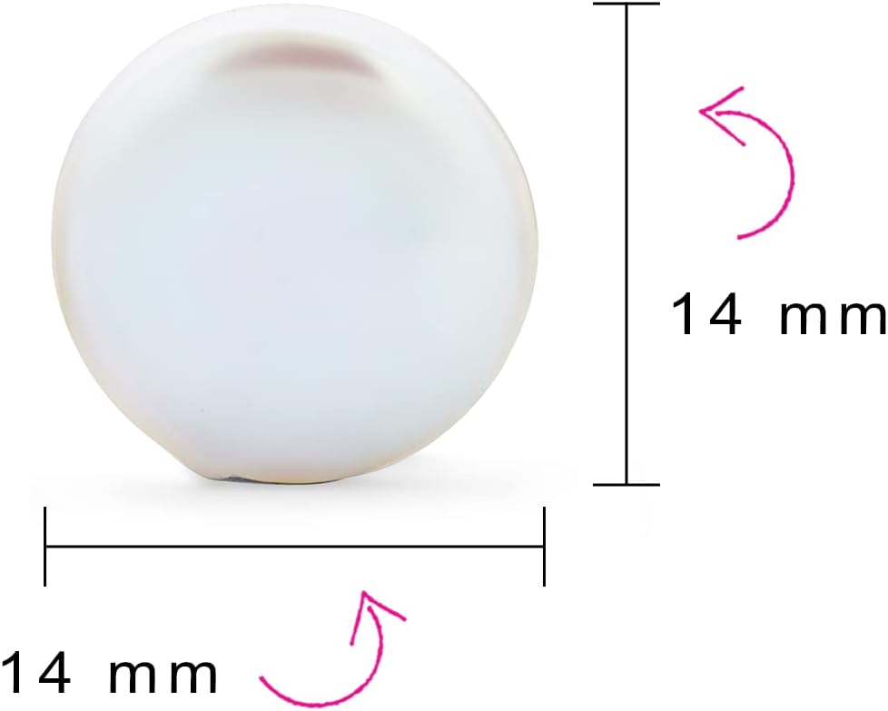 Bling Jewelry Bridal White Biwa Coin Freshwater Cultured Pearl Clip On Earrings For Women Non Pierced Ear .925 Sterling Silver