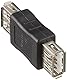 goobay 50293 USB 2.0 Hi-Speed Adapter zum verbinden zweier USB-Kabel- USB Kupplung Buchse auf Buchse - (Typ A) auf (Typ A) / 4-polig/Schwarz