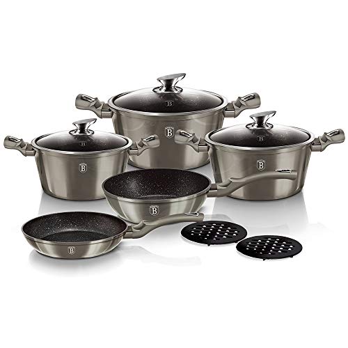 Berlinger Haus Batteria di Pentole 10 Pezzi Carbon...