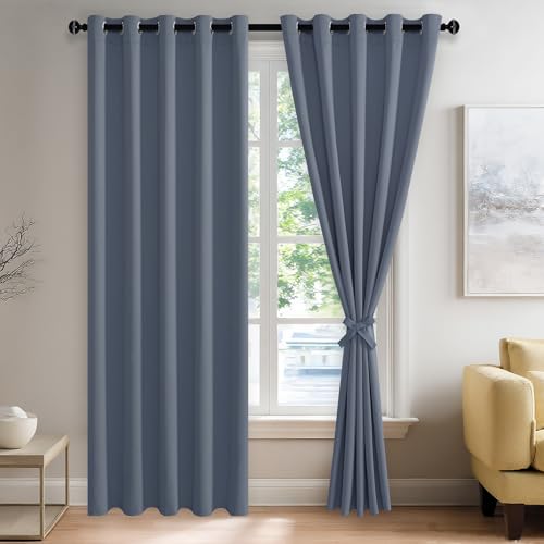 JIUZHEN Blackout Curtains for Bedroom Living Room 60 x 84 Inches Long