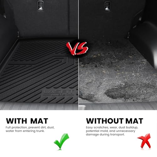 Image of LASFIT Cargo Mat for Honda CR-V 2017-2022 (Only Gasoline) | Custom Fit Trunk Mat, All Weather TPE, Kid & Pet Friendly, Easy Clean for Family Use (Tray in Lower Position)