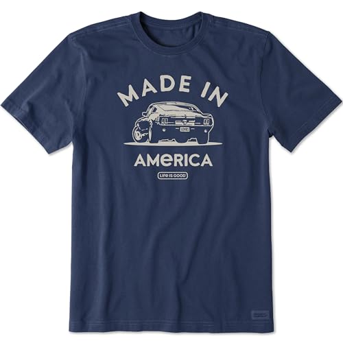 T-shirt Life is Good en coton pour homme avec motif Muscle Car