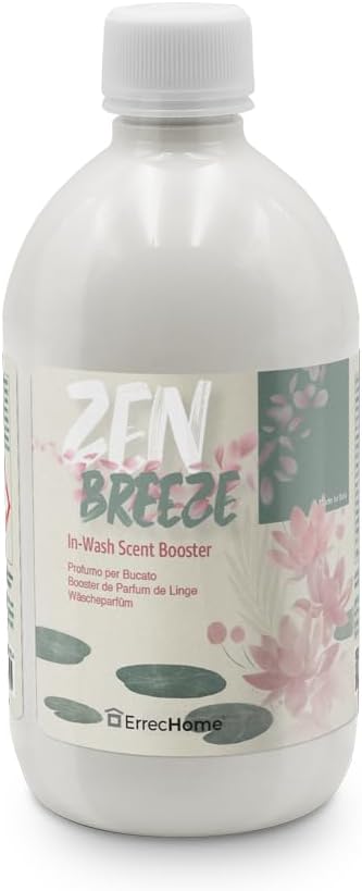 ErrecHome Zen Breeze Profumatore Bucato Lavatrice 500 ml - Fragranza di Alta Profumeria a Lunga Durata, fino a 100 Lavaggi, Made in Italy