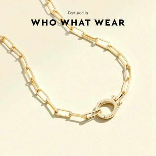 Mint & Lily Paperclip Chain Necklace for Women, Layering (Gold, 18") by Mint & Lily - Used condition - Image 6