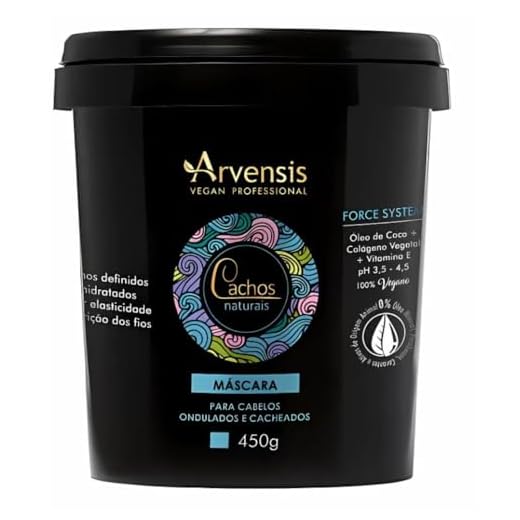 Máscara Arvensis Cachos Naturais para cabelos ondulados e cacheados - 450g