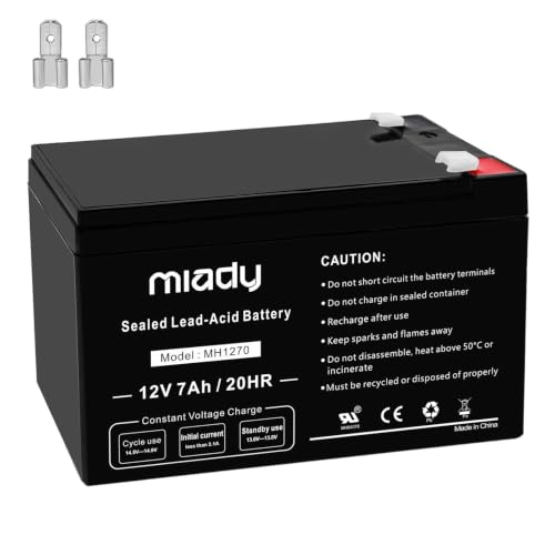Miady 12V 7Ah Rechargeable Sealed Lead Acid Battery (1 Pack)