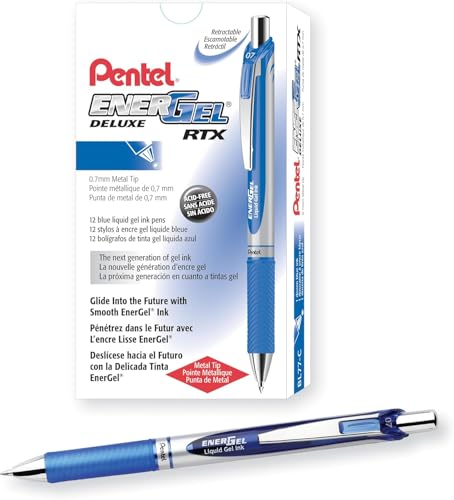 Pentel EnerGel XM BL77 Gelschreiber Blau 12er