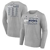 Fanatics Men's Heather Gray New England Patriots Super Bowl LX Roster Long Sleeve T-Shirt