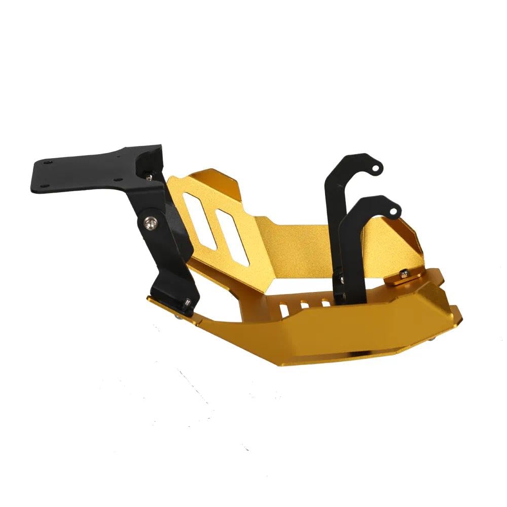 Schutzplatte Motor-Schmutzschutz, kompatibel mit MONKEY 125 2022-2023 GROM 125 JC92 Alle Baujahre, DAX 125 ST125 2022-2024, Motorrad Motor Schutz Abdeckung Basis Chassis Schutz Skid Platte (Gold)