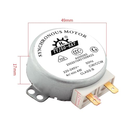 Moteur synchrone de rechange pour plateau de micro-ondes AC 220V-240V durable