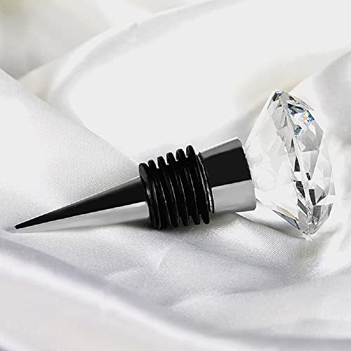 Shuiniba Decorative Crystal Wine And Beverage Bottle Stopper For Wine,Made Of Zinc Alloy And Glass,Reusable Plug With Gift Box (1Pcs Crystal) #TOP1