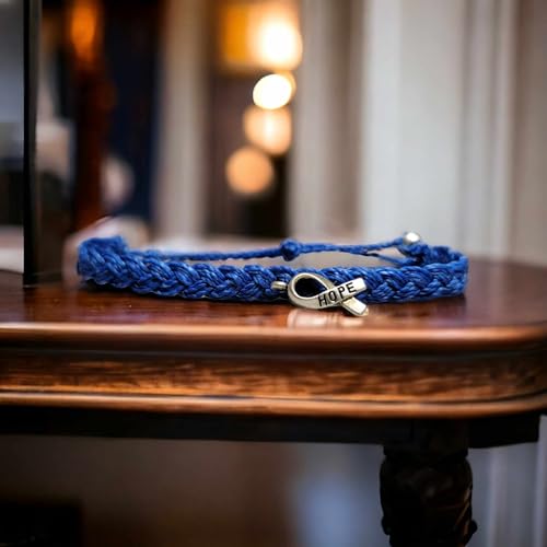 Colon Cancer Awareness Bracelet | In Support of Loved Ones Battling Cancer | Fund Raising | Gift for her | Gift for him | Braided.2