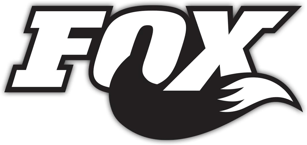 Adhesivo impermeable Fox Tail Racing para coche, camión, SUV, ventana, parachoques, ordenador portátil, casco y motocross (2,25" x 5")