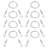 JKAPCYJFHF 8 Pcs 2m x 1.5mm Heavy Duty PVC Coated Adjustable Picture Hanging Wire Kit