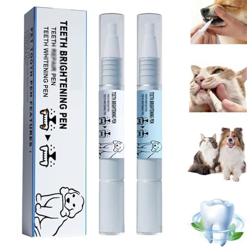YYRNNCC Vaudf Pet Toothbrush Pen, 2025 New Upgrade Pet Toothbrush Pen, Pet Tooth Whitening & Cleaning Teeth Brightening Pens, Dog/Cat Dental Care Kit (1Pcs)