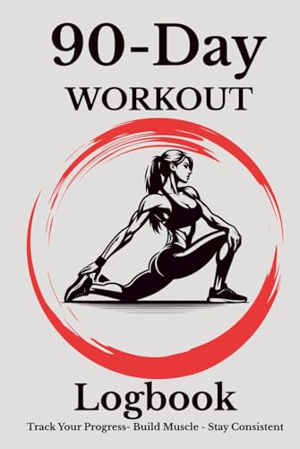 90-Day Fitness Planner for Women: Track Workouts, Cardio, Progress & Notes – Includes Midpoint Check-In and Final Reflection