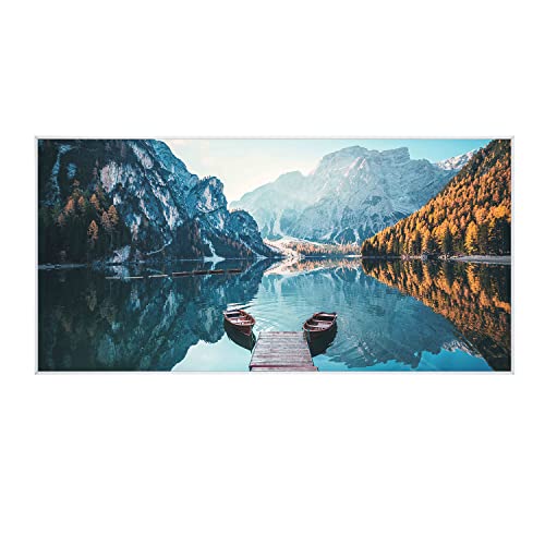 Klarstein Infrarotheizung mit Thermostat, 700W Elektroheizung, Smart Home Bild-Infrarotheizung zur Wandmontage, IR mit IoT/WiFi App-Control, Feuchtraum Flach-Heizkörper, CO2-Freie Wand Heizung