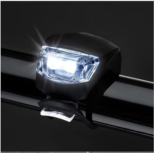 Constefire 4 Piezas LED Clip-On Silicon Band Luces de Bicicleta Lámpara Luz LED para Bicicleta Super Brillante Luz Bici Frontal y Trasera ，Satisfacción al 100% y ¡Libre de Riesgos! (4PCS-2colores) - imagen 2