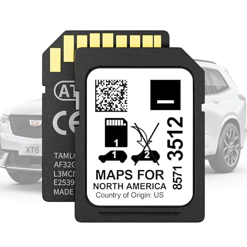 2026 Latest Navigation SD Card Map Accessory for 2019-2023 GM Vehicles with Buick Cadillac Chevrolet GMC Update USA/CAN/MEX Maps Part 8571 3512 (10 Year Warranty)