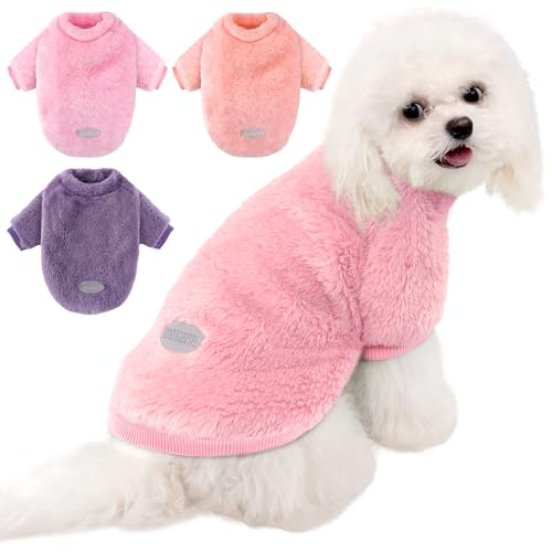 Baobicute 3 Pack Dog Sweater Clothes for Small Dogs Girls Boys Christmas