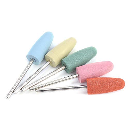 5Pcs Nail Drill Bits Set, Silicone Rubber Electric Grinding Head For Manicure Pedicure Nail Polishing Burr Drill Bits For Nails Nail Bits Drill For Nails Nail Accessories #TOP7