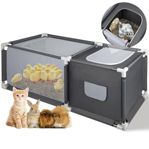 49.6"x19.7"x19.7" Brooder Box for Chicks with Dual Zipper Doors, Oxford