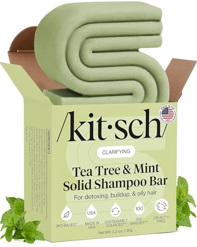 10 Best Plastic-Free Shampoos That Are Good for Your Hair and Earth 10 Kitsch Clarifying Tea Tree & Mint Shampoo Bar