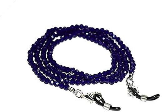 Manbhar Gems - Round Beaded Eyeglasses Chain for Women, Sunglasses Chain, Reading Glasses Holder,Lanyard for Face Mask, Cr...