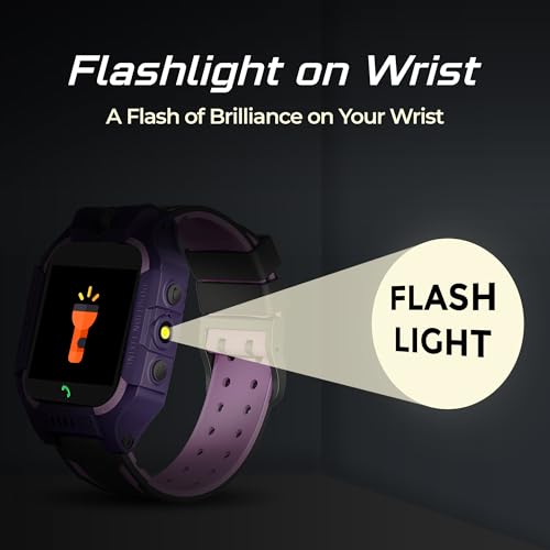 Image of GameSir Kids Smartwatch for Boys & Girls, Men & Women, Sim Card Support, Location Tracker /GPS System, Music Player, Camera, Video,Notification, Alarm, Waterproof, Calling Smart Watch (Purple)