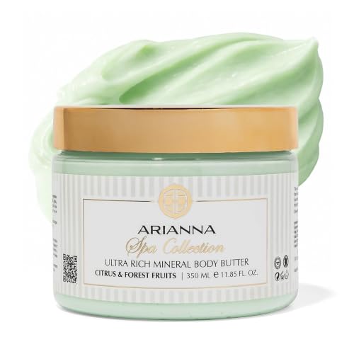 Arianna Skincare Ultra Rich Mineral Body Butter Dead Sea Body Butter For Dry Skin Repair Rich Vegan Hydrating Moisturizer (Citrus & Forest Fruits)