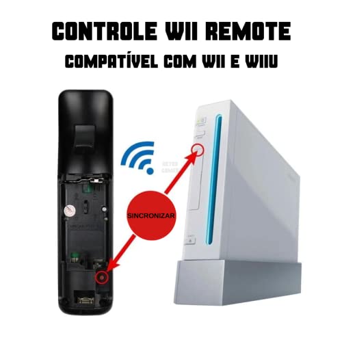 Controle Compativel Wii Remote Para Nintendo Wii e Nintendo Wiiu
