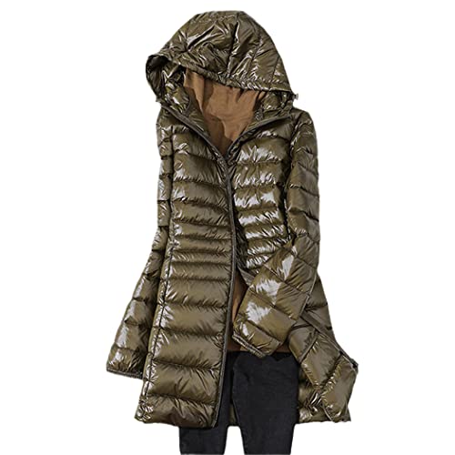 Parka épais femmes long en duvet de canard blanc et manteau chaud ample à capuche en taille 4XL