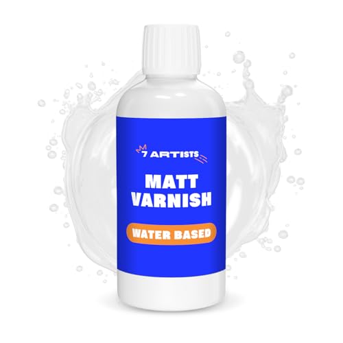 Barniz Acrilico Mate Transparente 250 ml – Barniz Incoloro Mate para Superficies Pintadas Acrilico | Lacquer Manualidades para Cuadros Acrilicos, Arcilla, Piedra, Madera | Varnish al Agua Incoloro