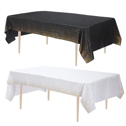 Mantel Cumpleaños Blanco Banquetes Cenas Manteles Navidad Bodas Manteles Hule Mantel Mantel Mesa Jardín Manteles Hidrófugos Decoración Mesa Lavable fácil Cuidado 2 Piezas (137 * 274 cm) thumbnail