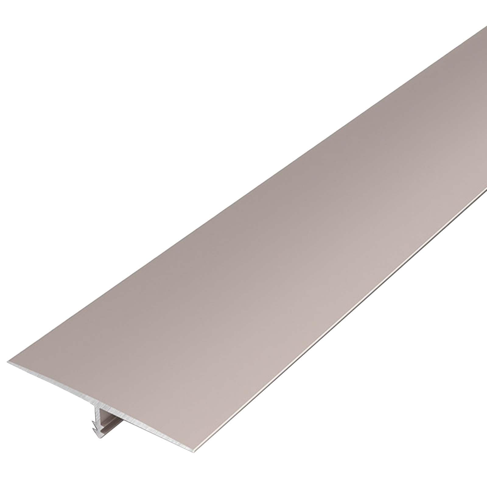 Tira de transición de suelo de aluminio para unir azulejos y madera sin obras