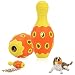 Dripex Bowling Bottle Hundespielzeug Naturkautschuk Zahnpflege Kauspielzeug (Bacongeschmack)